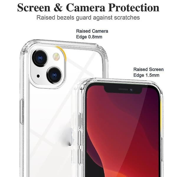 För Iphone 13 Mini Kristallklar Stötsäker Pc + Tpu Skyddsfodral (transparent)