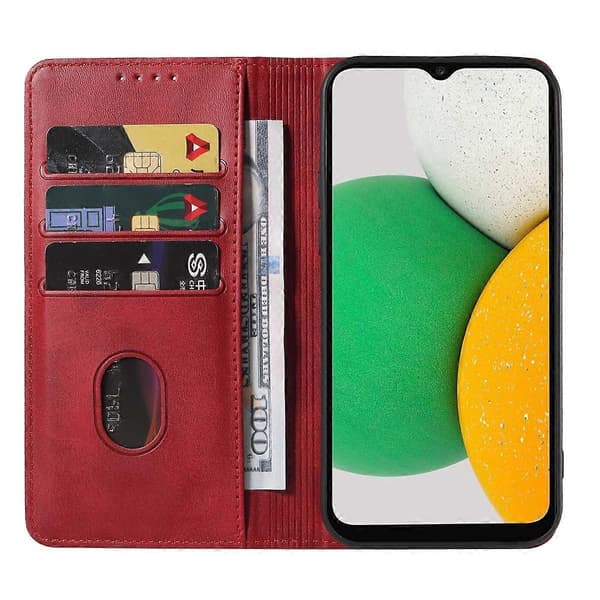 För Samsung Galaxy A03 Core Magnetic Closure Leather Phone Case