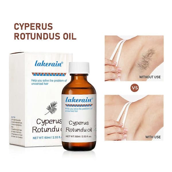 1-3 stk Cyperus Rotundus Olje for Hårfjerning 60ml - 100% Ren