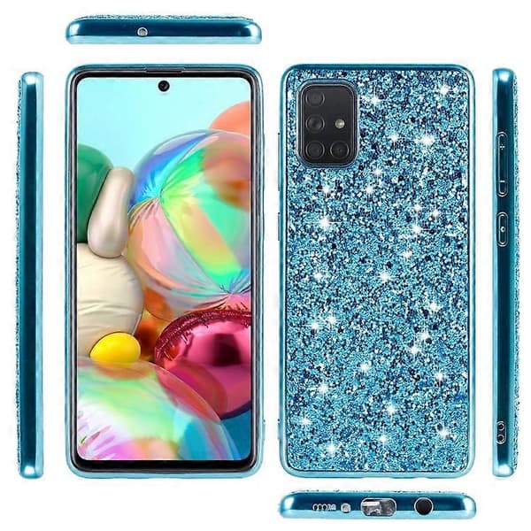 Til Samsung Galaxy A73 Glitterpulver Støtsikkert TPU-telefondeksel