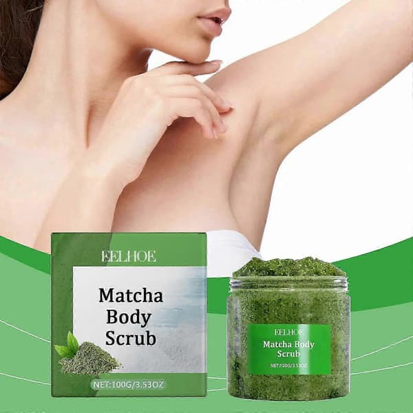 Matcha Grøn Te Havsalt Eksfolierende Krops- og Ansigtspeeling