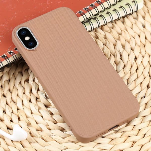 Til iPhone XS Max Vævet Tekstur Silikone Telefoncover