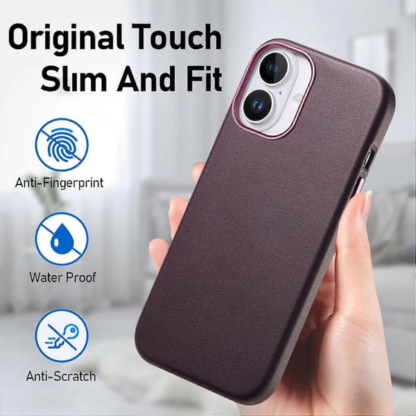 Telefonfodral med Metallknapp För iPhone 16 Plus