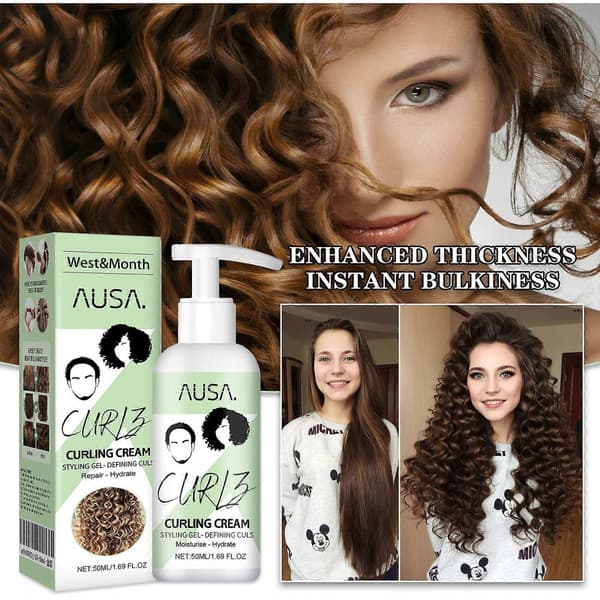 Elastin för lockigt hår, återfuktande lockigt hårstyling, fluffigt, elastiskt, starkt hår, utslätande friss och hårvård