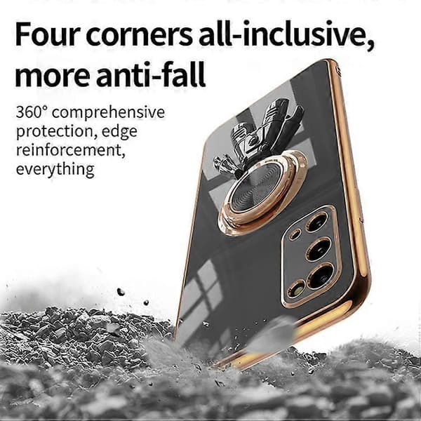Til Samsung Galaxy S20 6D Plating Astronaut Ring Kickstand Telefoncover