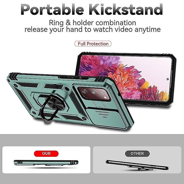 Til Samsung Galaxy S21 Fe 5g Skydbar Camshield Holder Telefoncover