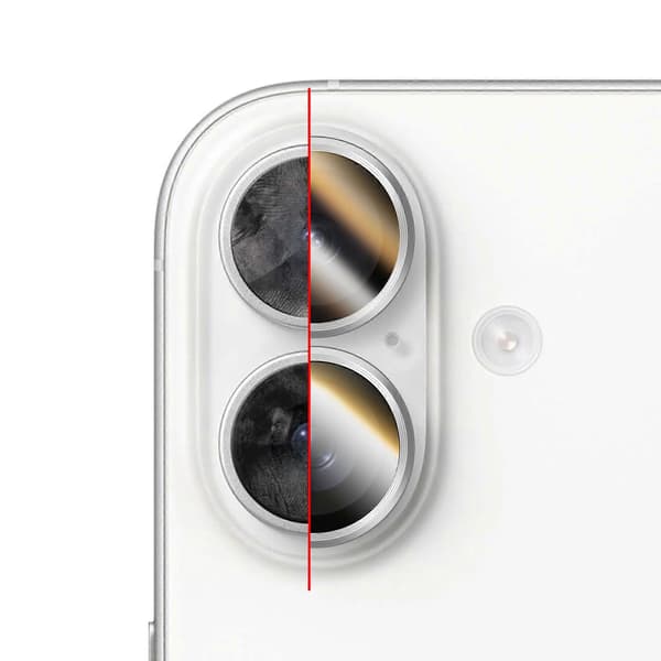 Anti-ridse Kameralinsebeskyttelse til iPhone 16 / 16 Plus / 17, Sølv