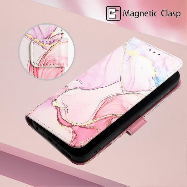 Kompatibel med iPhone 13 Pro Cover Pung Marmor Læder Etui