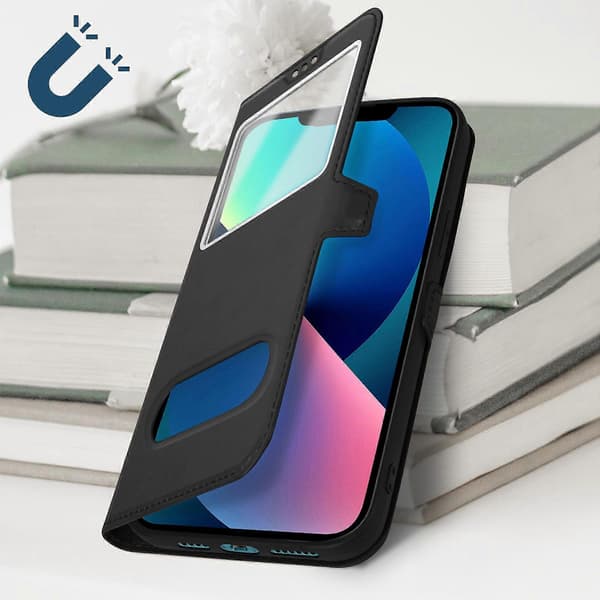 iPhone 13 Mini-deksel med doble vinduer og videostativ
