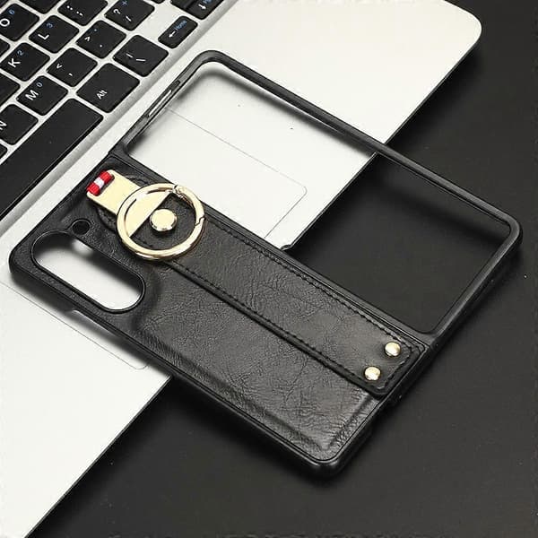 Armbånd Læder Bagside Telefoncover til Samsung Galaxy Fold5