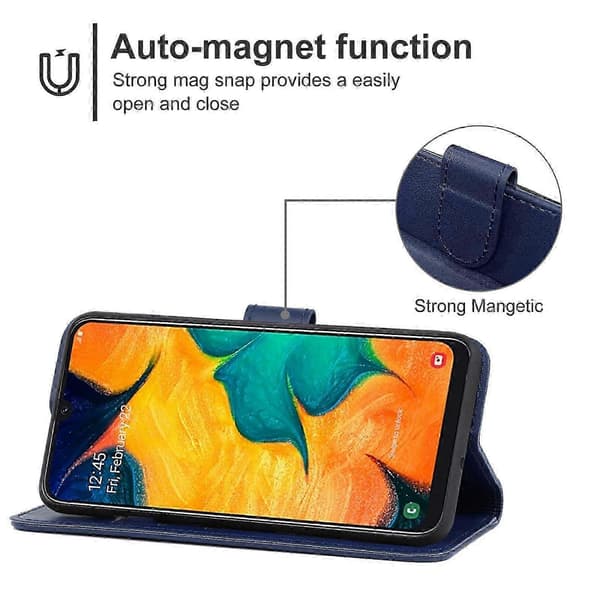 För Samsung Galaxy A30 / A20 / M10s Läderfodral Edition 0703