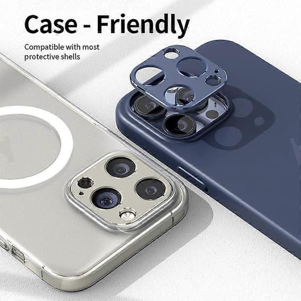Metall hul linsebeskytter for iPhone 16 / 16 Plus