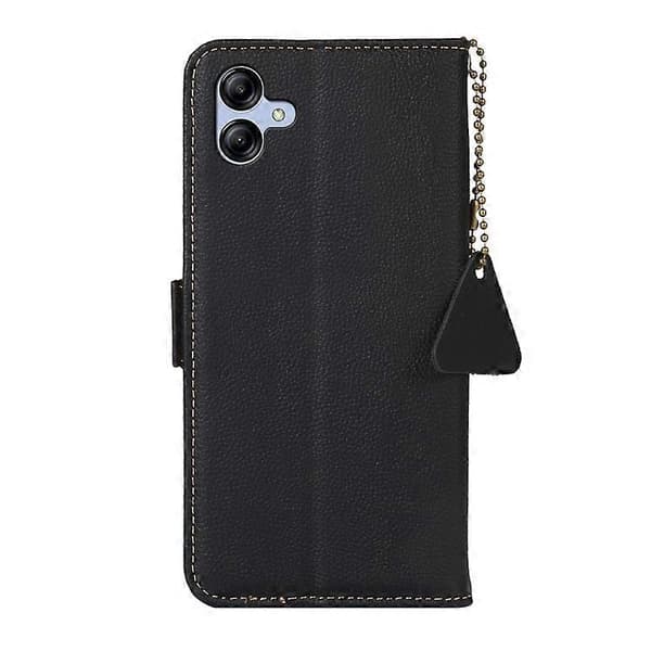 Til Samsung Galaxy A05 Side-Magnetisk TJ Ægte Læder RFID Telefonetui
