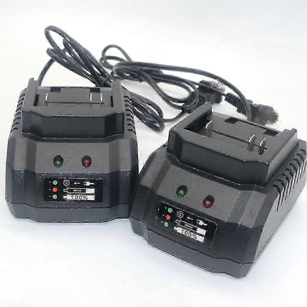 EU-plugg litiumbatterilader for 18V 21V elektroverktøy