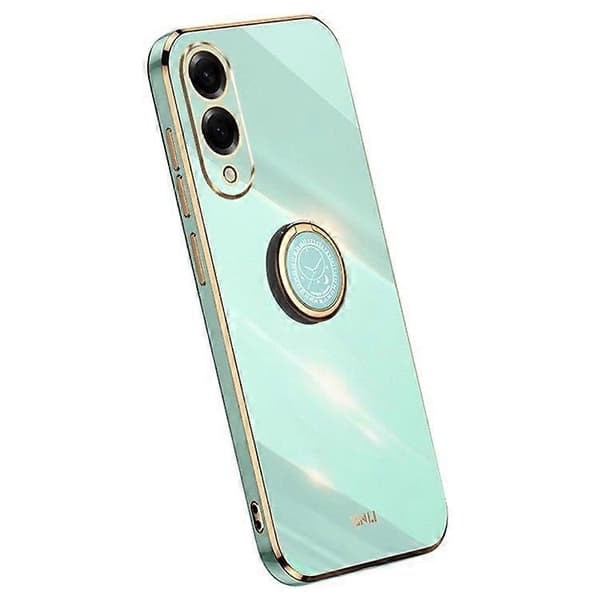 Til Samsung Galaxy S25 Edge-deksel Ring Kickstand Galvaniserende TPU-telefondeksel