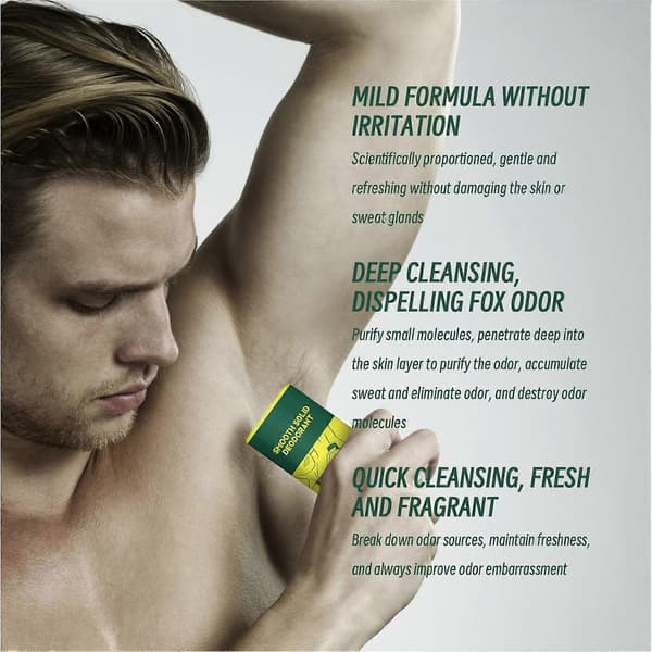 Rejsestørrelse Deodorant Stick, Mild Formel Solid Deodorant til Lugtkontrol og Frisk Hele Dagen