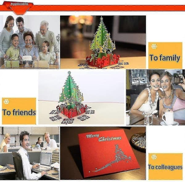 3D-julekort, pop-up-julekort, julekort med konvolutter, beste gave til jul, julegavekort