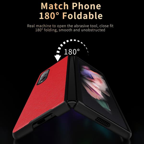 For Samsung Galaxy Z Fold4 5G Cross Phone Case Rubberized Coated PC Durable Phone Cover Shell