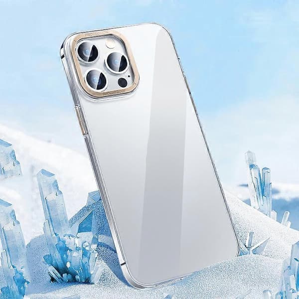 Til iPhone 13 Pro Metal Key Crystal Transparent PC Telefoncover