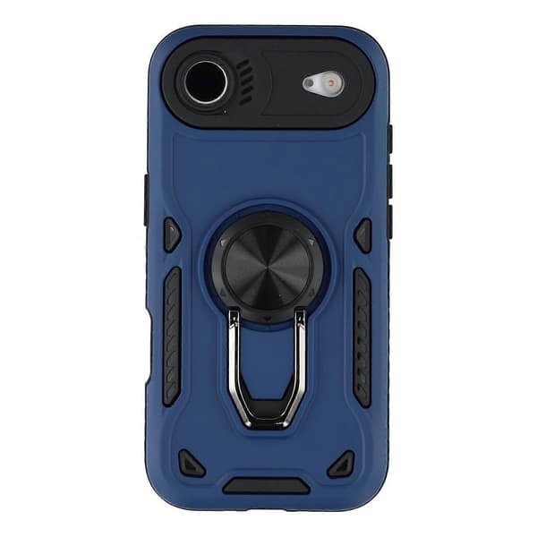 For iPhone 17 Air-deksel med støtte, støtsikkert TPU+PC-bakdeksel - marineblå
