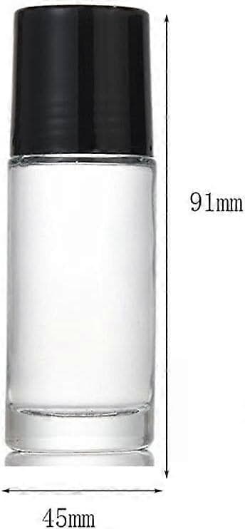2 st 50 ml/1,7 oz glasdeodorantrullflaska tomma roll-on-flaskor deodorantbehållare DIY rollerball-flaskor för solskyddsmedel fuktkräm kosmetika