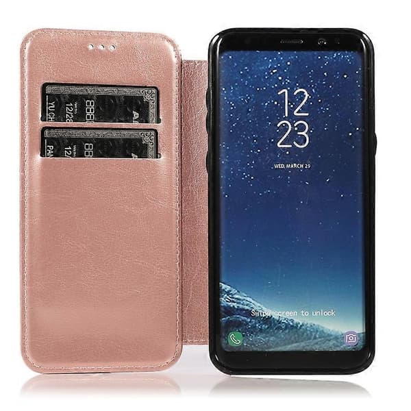 Til Samsung Galaxy S8-kortpladser Flip Læder Telefonetui