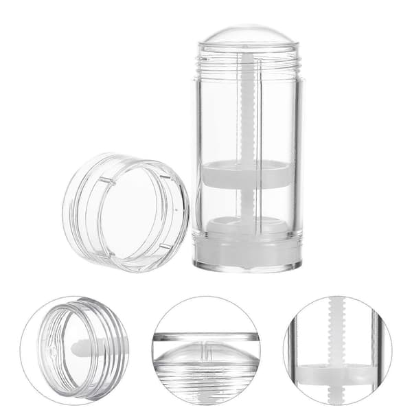 6 stk. 30 ml tomme deodorantbeholdere i plast, vridbare, påfyllbare oppbevaringsflasker