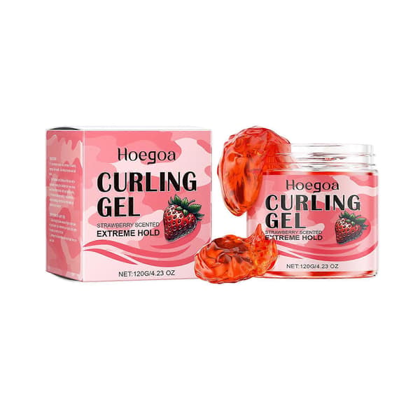 2 st lockgel för jordgubbslockar, långvarig styling