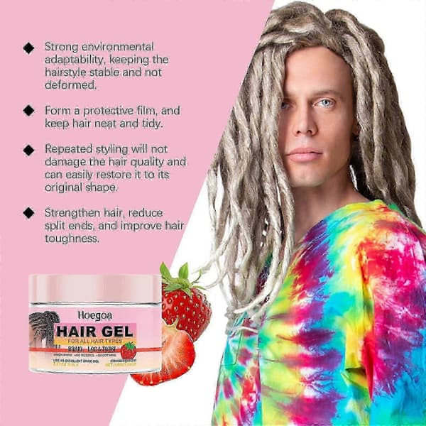 Flätgel, 1 st 100 g Ingen flaga Extra stadga Hög glans Långvarig för Locks Cornrows Slätar ut friss