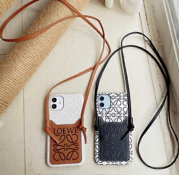 Kompatibelt iPhone 13-fodral, crossbody långt läderfodral för iPhone 13