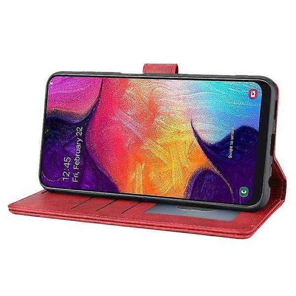 För Samsung Galaxy A70 Klassiskt Plånboksfodral i Läder