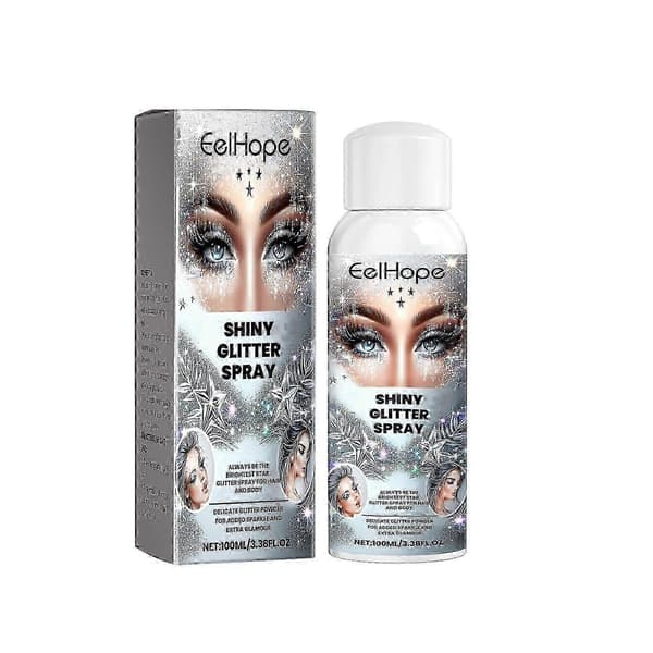 Eelhope Glittrande Glitter Spray Hår Kropp Highlight Skimmer Bal Festival Bash Glitter Spray