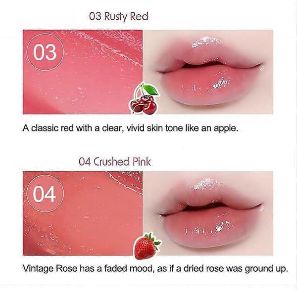 Tinted Lip Balm, Moisturizing, Plumping Lip Balm, Lip Mask, Hydrating Lip Gloss Balm for Hydration and Soft Lips with Fruit Essence