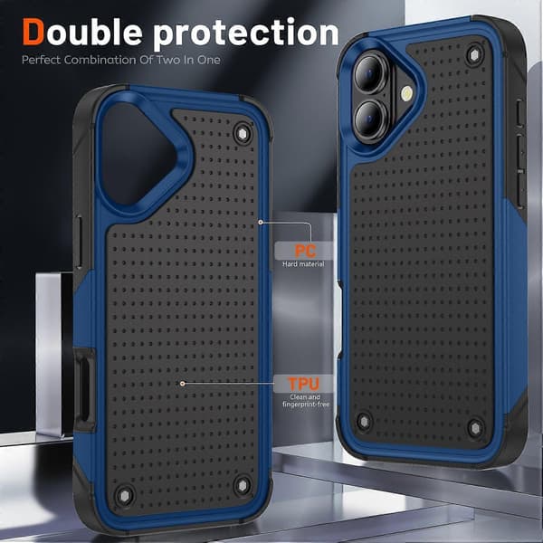 PC + TPU telefondeksel til iPhone 16