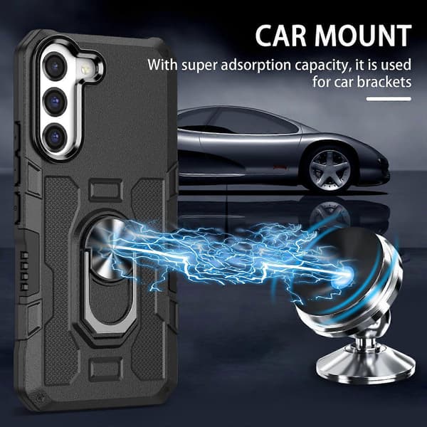 For Samsung Galaxy S22+ 5G Ring Holder Armor Hybrid Phone Case