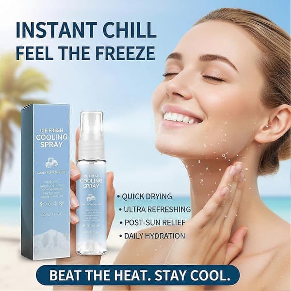 Ice Fresh Kylspray 30ml - Blå, För Svettkontroll
