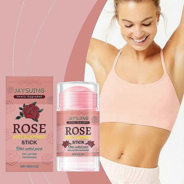 72H Friskhed Rose Kropsduftstift, Langvarig Lugtfjerner til Armhuler, Krop, Private Områder