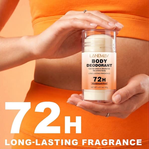 72H Aluminiumfri Helkroppsdeodorantstift, Langvarig Luktkontroll (40g)