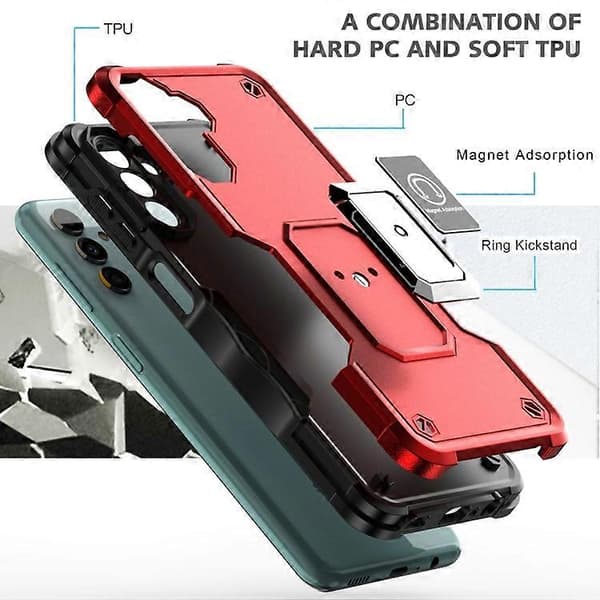 Til Samsung Galaxy A13 5G Ringholder Skridsikkert Armor Telefoncover