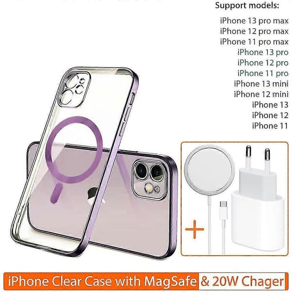 For iPhone 11 Magsafe 20W trådløs lader og dekselpakke