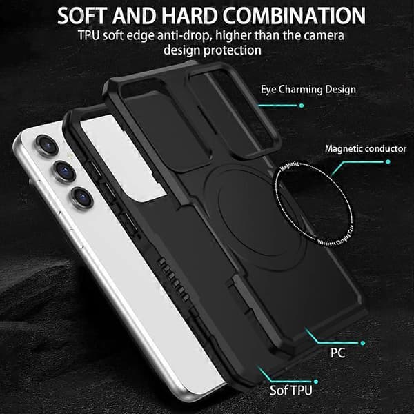 För Samsung Galaxy S23 FE MagSafe Shockproof Armor Phone Case