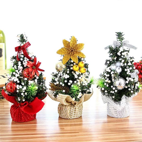 Mini juletre til pynt 20 cm borddekorasjon juletre dekorasjon julepynt hjemmedekorasjon gull