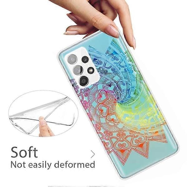 För Samsung Galaxy A73 5G Gradient Lace Transparent TPU Phone Case