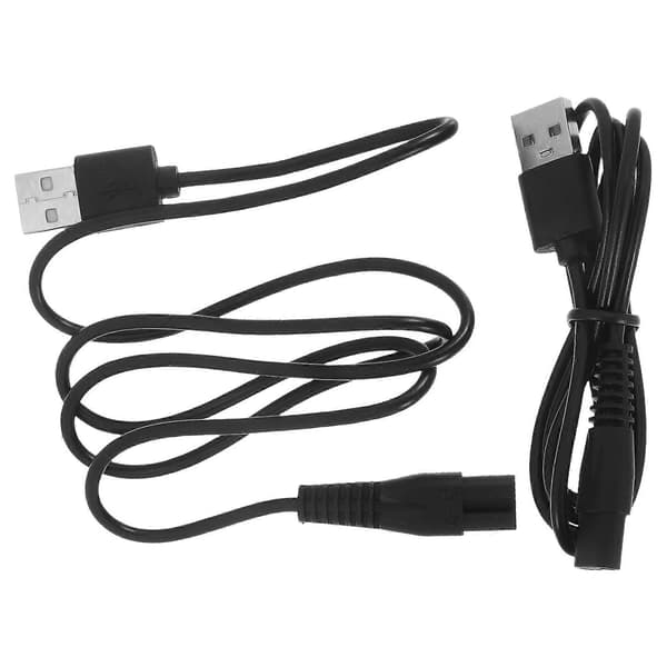 Elektrisk barbermaskine strømkabel USB-opladerkabel tilbehør til hårfjerning 8 stk.