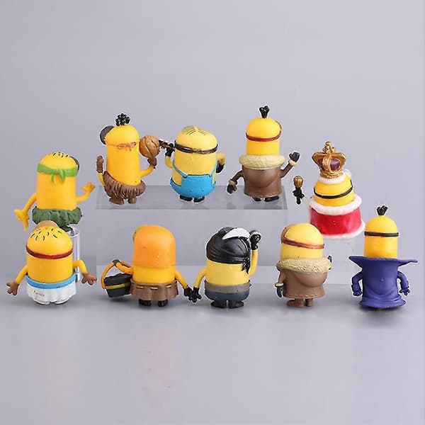 10 stk. PVC Mini Søde Dukke Legetøj Fødselsdagsgave Minion Model