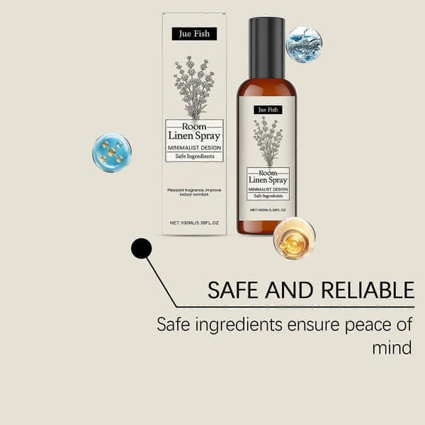 Avslappende lavendelspray for søvn, naturlig linspray for sengetøy, lavendel putespray for søvn, aromaterapi sengespray med eteriske lavendeloljer