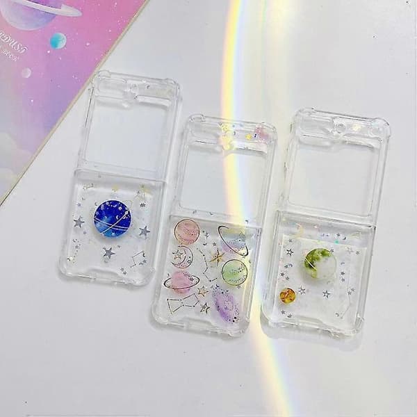 Til Samsung Galaxy Z Flip5 Glitter Paljetter Epoxy TPU Telefondeksel