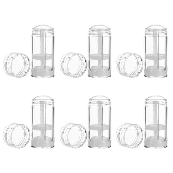 6 stk. 30 ml tomme deodorantbeholdere i plast, vridbare, påfyllbare oppbevaringsflasker