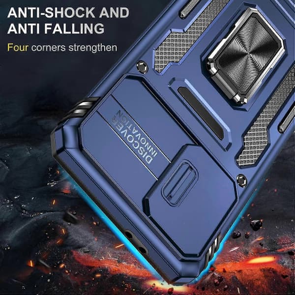 För Samsung Galaxy S21+ 5G Armor PC + TPU Camera Shield Phone Case