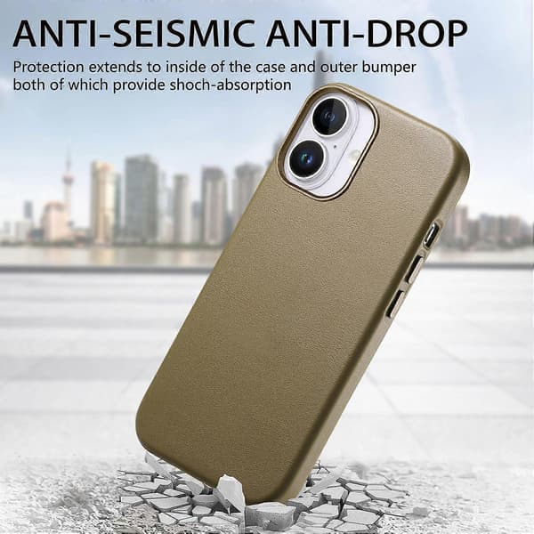 Telefondeksel med metallknapp for iPhone 16